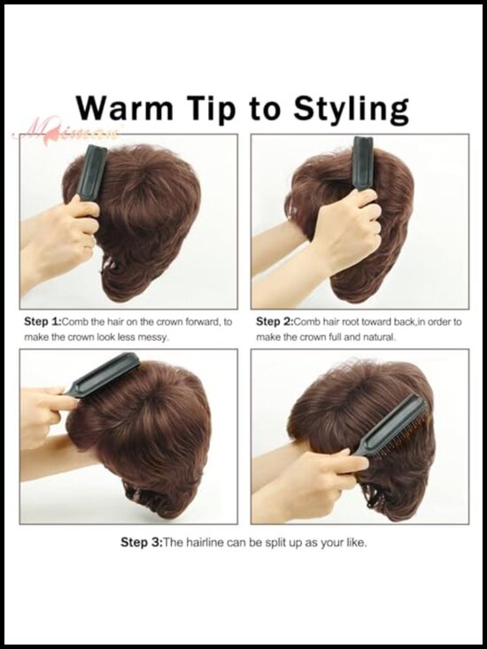 Pixie Cut Wig for Women Human Hair with Bangs Short Layered Hairpiece main image 4